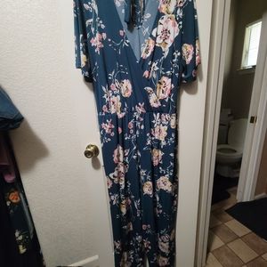 Floral jump suit